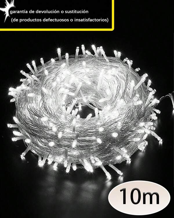 Decoracion NavideÃ±a Luz 100led Fiesta 10m Luz Exterior