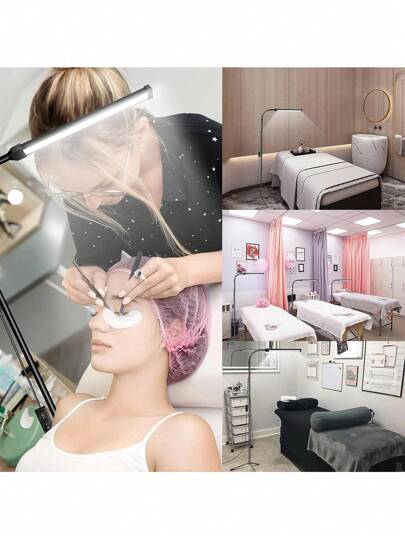 Bright LED Vloer Lamp Adjustable Temperature Dimmable Brightness Moderne Lamps, USB Height Gooseneck St ing Work Verlichting Reading, Office, Living Room, Bedroom, Eyelash Extensions, Facial Spa, Salon Makeup view 6