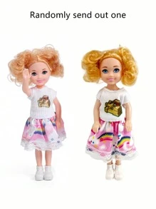 14.5cm Small Carrie Doll Plush Doll Set With Assorted Clothing, Couple Dolls Doll To Mix And Match