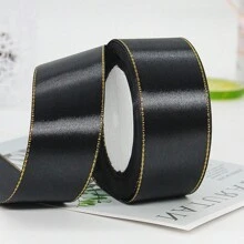 1 Stück 4 cm goldener Satin-Schleifenband, farbiges Schleifenband, Seidenband für Hochzeitstorte Dekoration, Stuhlrückenlehne, Geschenkverpackung, DIY - Verschiedenfarbig - Übersicht 14