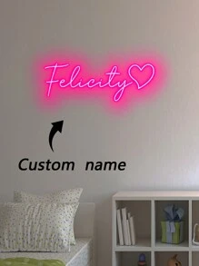 1 sztuka, niestandardowy neonowy znak LED dla dzieci - 9 stylów wzorów do wyboru, prezenty dla dziewcząt i chłopców, spersonalizowana dekoracja pokoju, prezenty neonowe, kolorowe neonowe znaki 3D, niestandardowe neonowe znaki, stylowe prezenty świąteczne, nowoczesne, kolorowe, kawaii, urocze, słodkie, swobodne, niestandardowe, spersonalizowane, wyjątkowe, dostosowane, syn, córka, na dzień dziecka, sypialnia, salon powrót do szkoły