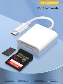 2-in-1 Typ-C Smartcard-Leser, USB 3.0, universeller OTG-Kartenleser, unterstützt SD/TF-Karten