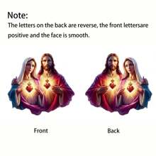 2D Acrylic Wisdom Jesus Heart Light Pendant Car Rearview Mirror Jewelry For Car Rearview Mirrors, Home & Kitchen, Bags & Key Chains - Perfect Holiday Gifts