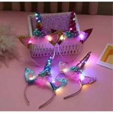 Unicorn Headband With Led Light - Unicorn - View 4