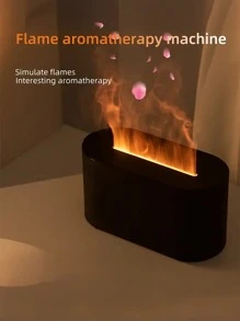 HEEYCEM Fireplace Colorful Flame Diffuser, Aromatherapy Essential Oil Diffuser, 130ml Cool Mist Humidifier, Ultrasonic Fragrance Aromatherapy Diffuser For Home, Bedroom, Timer And Automatic Shut-Off