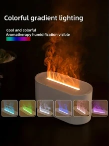 HEEYCEM Fireplace Colorful Flame Diffuser, Aromatherapy Essential Oil Diffuser, 130ml Cool Mist Humidifier, Ultrasonic Fragrance Aromatherapy Diffuser For Home, Bedroom, Timer And Automatic Shut-Off