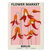 1 件植物花卉市场墙壁艺术装饰彩色春花帆布画抽象客厅房间海报家居装饰无框 - 彩色 - 查看 29