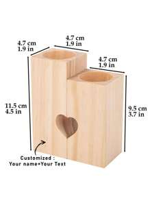 Portavelas personalizado, regalo para mi esposa/esposo, portavelas de madera personalizado con nombre grabado, regalo de boda