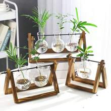 Vaso de vidro hidropônico para flores, decoração criativa para vasos de mesa, plantador suspenso para plantas aéreas e suculentas
