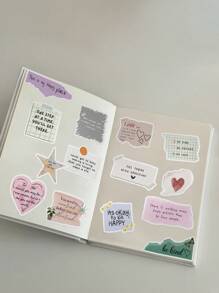 50 张积极文字便条贴纸非常适合剪贴簿、日记、笔记本电脑、杯子、滑板等，为您的设备增添乐趣！ - 彩色 - 查看 2