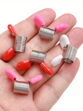 2 件铁珠止动弹簧，休闲扭曲设计，DIY 珠宝防掉落弹簧线圈用于固定珠子，无需电源