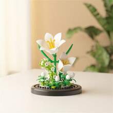 Eine Vielzahl von ABS Desktop Blumen Dekorationen Modell Bausätze, DIY Topfpflanzen, Geschenke für Freunde, Bildungsbausteine. Geschenke zum Schulbeginn, Eltern-Kind-Interaktion, Bürozeit. Geeignet für Tisch-, Raum- und Fensterbankdekoration, etc. Halloween/Weihnachten, stressabbauendes Spielzeug