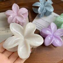 3 件/5 件纯色大理石纹雏菊花发夹，韩式多巴胺花卉发夹，女士发饰发夹爪夹发夹发夹发夹，沙滩配饰 - 彩色 - 查看 4