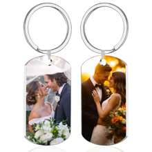 Custom Keychain Double Sided Personalized Picture Text Keychains Engraving Photo Key Chains Gifts For Women Boyfriend - Multicolor - View 14