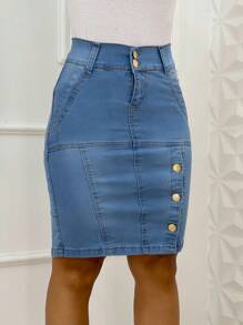 SAIA JEANS evangélica com lycra clara