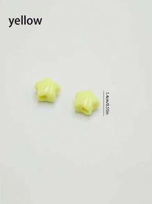 5 件/20 件亚克力大孔珠、五角星隔珠、DIY 珠宝制作用品、服装和鞋子配饰 - 彩色 - 查看 2