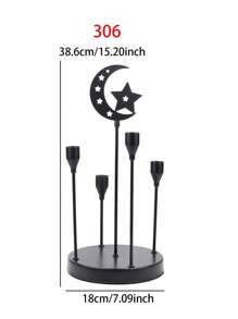1pc Luxury Ramadan Candlestick Nordic Retro Romantic Table Candle Dinner Props Home Decoration Accessories, Dining Table Coffee Table Living Room Desktop Decoration, Tree Candlestick Decoration, Wedding Decoration Ramadan Decoration