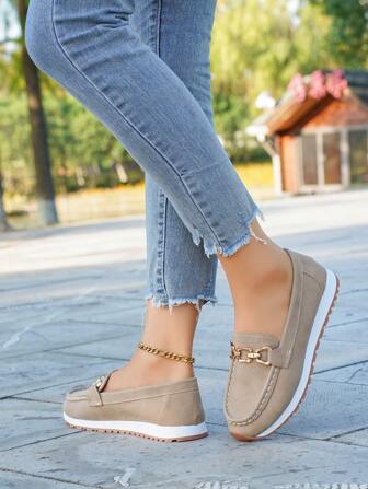 Women's Popular New Loafers, Spring/Summer New British Slip-On Casual Shoes, Retro Flat Non-Slip Comfortable Driving Shoes, PU Leather Upper Soft Lining, Lightweight Breathable Baseball Shoes For Outdoor Travel, Casual Wear. Please Order According To Actual Foot Length As The Size Runs Small/For Wide Feet