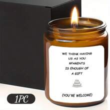 5 piezas etiquetas de regalo de cumpleaños de 8cm x 8cm (3.14 pulgadas x 3.14 pulgadas) de protección solar, adecuadas para regalos de cumpleaños de hijo/hija, deseos de cumpleaños divertidos de los padres, "Tener solo a nosotros como sus padres es suficiente", pegatinas de vela interesantes, etiquetas de vela sencillas, aplicables a diversas velas perfumadas