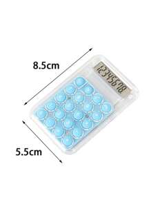 Máy tính bỏ túi thời trang pastel mini dễ thương cho công việc, học tập, tài chính, kế toán và máy tính cầm tay di động - màu xanh da trời - Xem 5