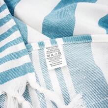 1pc/2pcs Turkish Beach Towel - 39"X71"/99x180cm, Extra Large Sand-Proof Quick Dry Beach Towel, Suitable For Beach, Spa, Pool, Travel, Yoga, Camping Beach Essentials - Blue - View 4