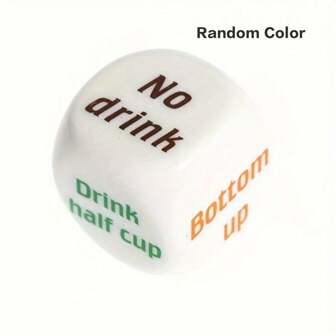 1pc Fun Drinking Dice Game - Party Must-Have - Perfect For Christmas, Weddings, Birthdays, And More - Exciting Interactive Gameplay