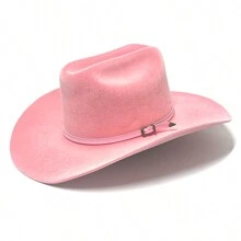 Country Hat For Men And Women, American Country Unisex, Traditional Band, Rodeo Party, Cowboy Show - 淺粉色 - 查看 1