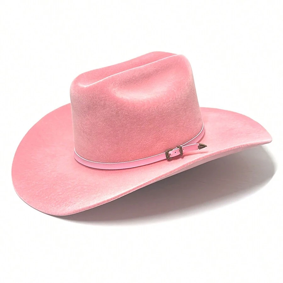Country Hat For Men And Women, American Country Unisex, Traditional Band, Rodeo Party, Cowboy Show - 淺粉色 - 查看 1