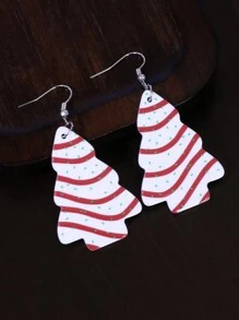 圣诞树饼干造型吊坠耳环，可爱卡通风格亚克力饰品，优雅圣诞耳环 - 圣诞节，万圣节 - 卡通款 - 查看 2