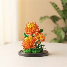 Eine Vielzahl von ABS Desktop Blumen Dekorationen Modell Bausätze, DIY Topfpflanzen, Geschenke für Freunde, Bildungsbausteine. Geschenke zum Schulbeginn, Eltern-Kind-Interaktion, Bürozeit. Geeignet für Tisch-, Raum- und Fensterbankdekoration, etc. Halloween/Weihnachten, stressabbauendes Spielzeug