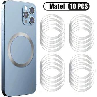 10pcs Round Bracket Magnetic Sheet Magnet Metal Plate Car Mobile Phone Holder Sticker Stand