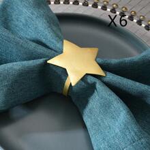 Juego de 5 servilleteros en forma de pentágono, servilleteros en forma de estrella, decoración de mesa para fiestas - Multicolor - Ver 1