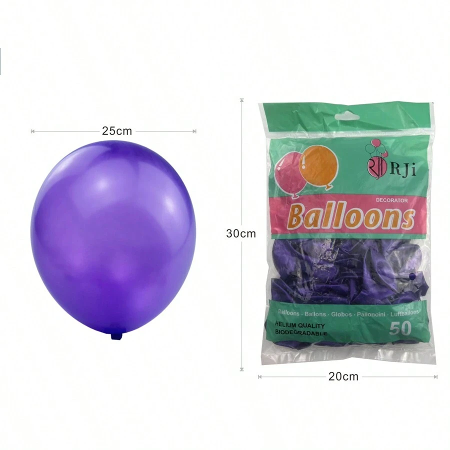 50 piezas, Globos de látex de 10 pulgadas (25cm) se puede usar cinta, para decoración de bodas, decoración de fiesta de cumpleaños, decoración de aniversario, decoración de graduación, decoración de días festivos, decoración del Día de la Madre, decoración interior y exterior, decoración del hogar, decoración de habitaciones, decoración de cumpleaños, decoraciones de fiesta de cumpleaños, globos para cumpleaños, fiesta de Navidad - Morado - Ver 1