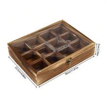 TFCFL Wooden Spice Box, Wooden Spice Box With 12 Containers, Spice Fit Box - 木頭 - 查看 2
