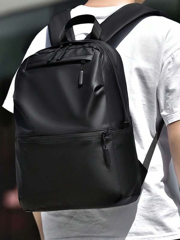 Mochila masculina versátil, cor sólida, qualidade, mochilas masculinas, grande capacidade, bolsa casual de , ano novo chinês, presente de dia dos namorados, viagem de férias de primavera, verão