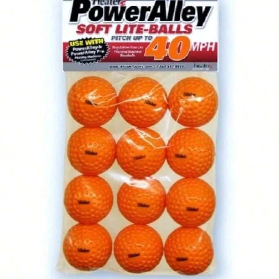 Heater Sports Slider 40 MPH Soft Foam Balls - 1 Dozen, Lightweight, Accurate, And Long-Lasting, | Ideal For Batting And Fielding Practice For All Ages - trái cam - Xem 1