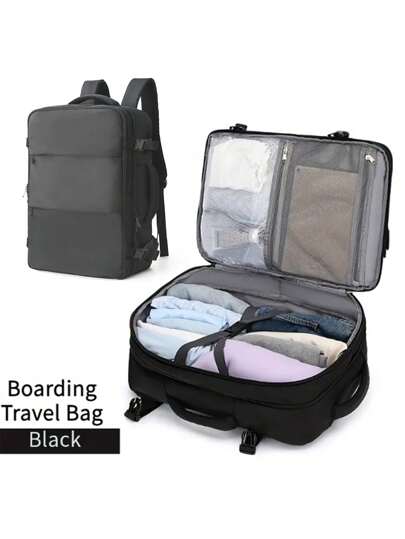 1 artikel Luftburen ryggsäck för män, affärsresor, pendling, semesterryggsäck, flerskiktsryggsäck, anteckningsbok, dubbelaxlad ryggsäck, multifunktionell ryggsäck, affärsresor, universitet, skolväska, vårlovssemesterväska, reseväska, vandringsväska, weekendväska, ryggsäckar, stor väska, vårlovsväskor, vårväskor, laptopväska, handbagage