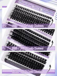 CMAYOME 270/600/640 Pcs Mixed D Curling Eyelash Number Extension Kit Contains 10D+20D+30D+40D/50D +60D+80D+100D DIY Eyelash Extension Artificial Mink Eyelash - Premium D Curling Natural Curling Personal Eyelash Bundle DIY Eyelash Extension - Reusable, Lightweight, Easy To Apply, Reusable, A Non-Irritating Gift For A Loved One Lash Clusters, Eyelash Clusters, Individual Eyelashes, Lashes, Fake Lashes