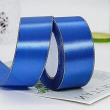 1 Stück 4 cm goldener Satin-Schleifenband, farbiges Schleifenband, Seidenband für Hochzeitstorte Dekoration, Stuhlrückenlehne, Geschenkverpackung, DIY - Verschiedenfarbig - Übersicht 26