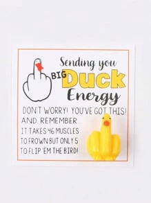 1pc Mini Middle Finger Duck Card Gift Christmas Halloween Decoration Handmade Gift Bag For Loved Ones And Friends