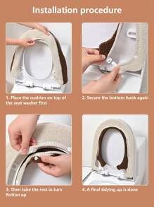 1 件式马桶座圈,马桶座圈,马桶座圈,四季通用,加厚 EVA 座椅,适合家庭使用,可清洗和可重复使用的马桶座圈,非常适合防止屁股受凉浴室装饰秋季装饰 - 彩色 - 查看 8