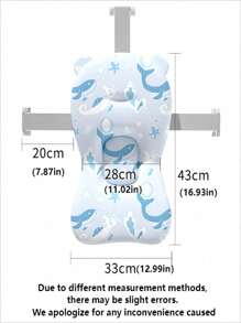 Estera flotante con forma de ballena, esponja y red para el baño de bebé, cómoda para el baño del bebé, apta para uso diario - Multicolor - Ver 2