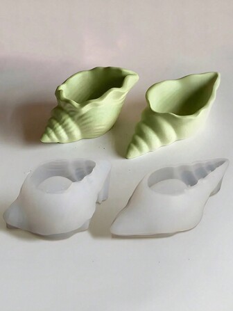 DIY 贝壳形硅胶蜡烛模具、家居装饰珠宝石膏树脂铸造模具