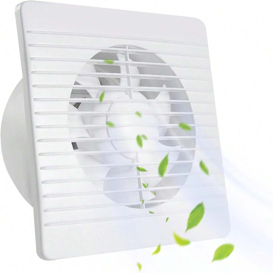 6 Inch Bathroom Exhaust Fan, Quiet Wall Mounted Ventilation Fans With ...