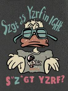 女士休闲宽松卡通印花长袖T恤，适合秋冬季