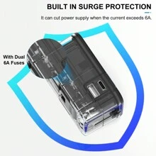 HITRENDS 1 pièce Adaptateur de voyage avec double USB (1 USB et 1 Type-C) Port de charge 5V 2,4A 12W, Chargeur mural, Adaptateur de prise électrique, Adaptateur de voyage universel mondial, Convertisseur de puissance 100-240V 6A 600-1440W Noir, Blanc convenant pour l'Asie, l'Europe, le Royaume-Uni, l'Australie et les États-Unis