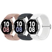 3 件/套尼龙表带兼容华为兼容三星 Galaxy Watch 6/5/4 40mm 44mm/Watch 6 Classic 43mm 47mm/Watch 5 Pro 45mm/Watch 4 Classic 42mm 46mm，20mm 22mm 18mm 快速释放替换运动表带