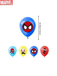 Marvel 21PCS Marvel Officially Licensed Across The Universe Spider-Man Cartoon Theme Birthday Decorations Party Decorations Party Supplies Party Balloon Set Includes Cake Toppers Cupcake Decorations Balloon Background Fabric And Tablecloths