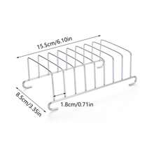 1 件套不锈钢空气炸锅配件架、家用烤面包烤盘夹组合工具、厨房小工具、节日用品、返校用品