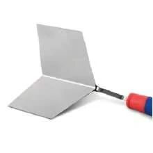 Conjunto desempenadeira aço inox canto interno + canto externo